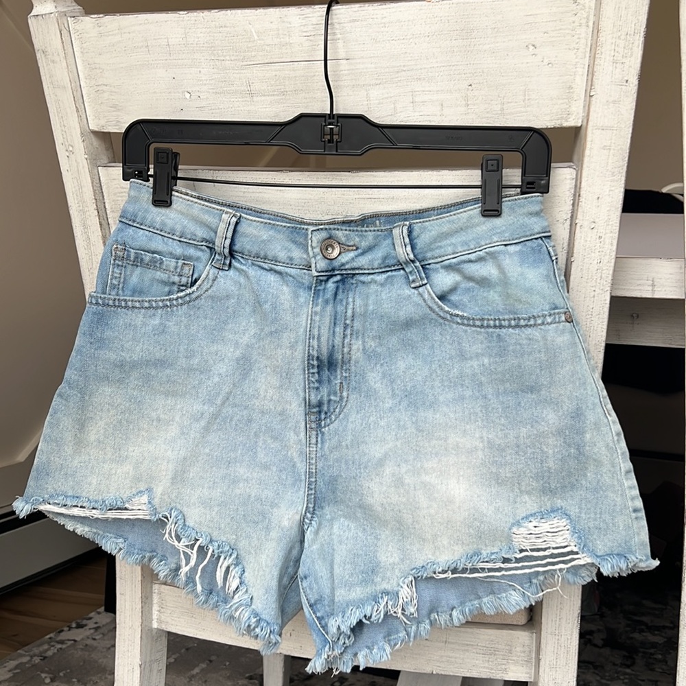 Rewash Vintage Reunion Frayed The Wedge Super
High Rise Shorts Junior Size 7 - Picture 1 of 9